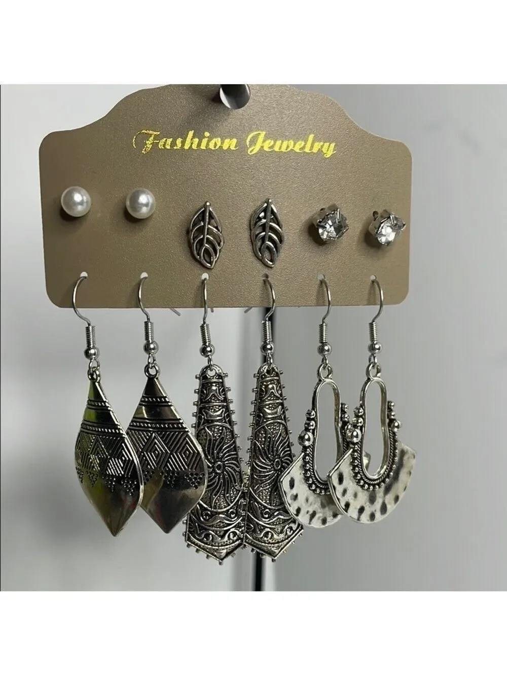 Silver Fashion Jewelry Earring Set